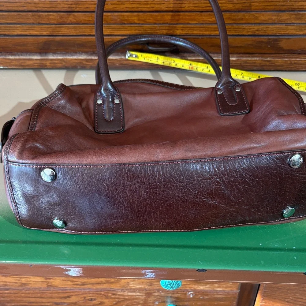 Vince Camuto Men's Classic Brown Leather Briefcase